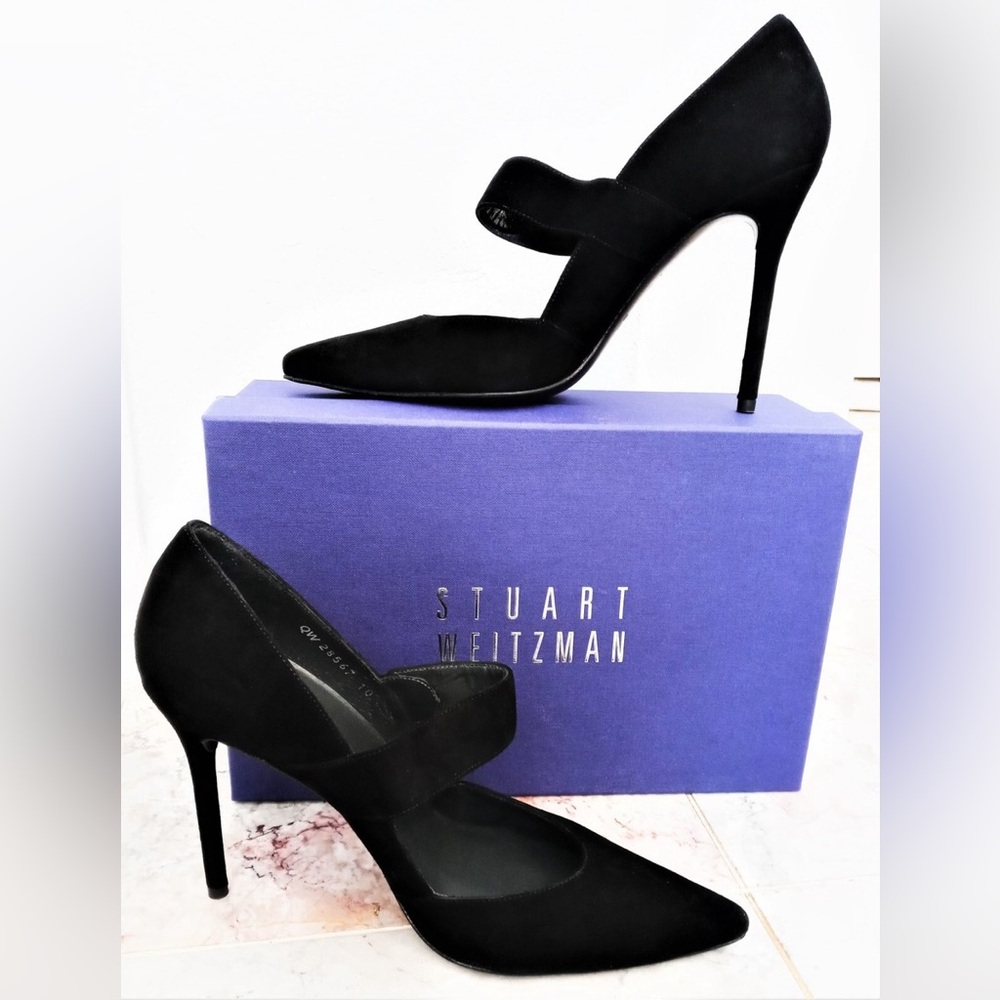 Stuart Weitzman Black Suede Heels